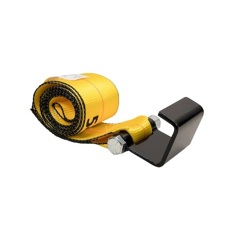 Mytee Products 4in x 5ft Roll Off Container Winch Strap with Flat Hook 5400 # WLL Bolt-On, 20PK WS4x5CH-BOx20
