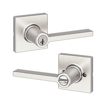 Kwikset Door Lever Lockset, 1 3/8-1 3/4" Thick 405CSL-SQT-15-SMT-6AL-RCS