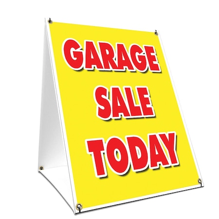 Signmission Garage Sale Today, 24 Inch x 18 Inch A-frame Yard Sign, Plastic Sign SBC-1824-Garage Sale Today