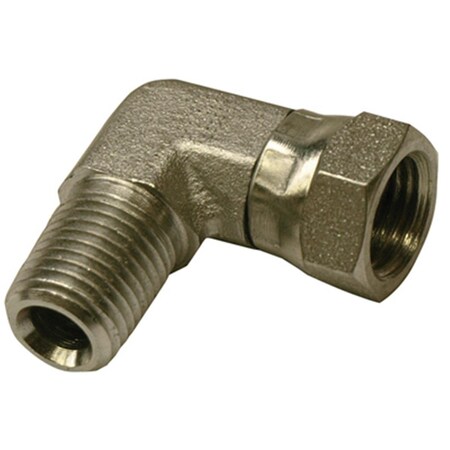 Gizmo 39005000 .25 in. Male Pipe x .25 in. Female Pipe, 90 Degree Swivel, Hydraulic Adapter GI865808