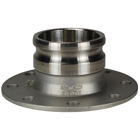 Dixon Cam/Groove Adapter x 150lb., Flange, 6", SS 600-AL-SS