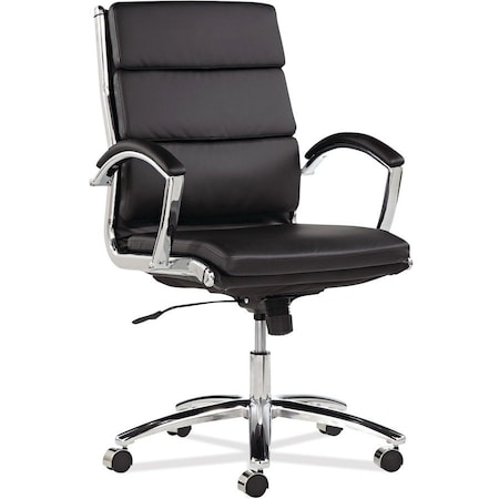 Alera Executive Chair Neratoli(TM) Mid-Back Slim Profile Chair, Arched Arms, 19" to 22-1/2" Height ALENR4219