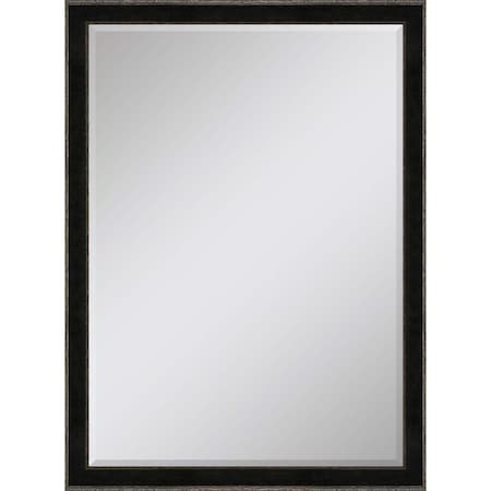 Homeroots 40" Dark Brown Solid Wood Framed Accent Mirror 632774
