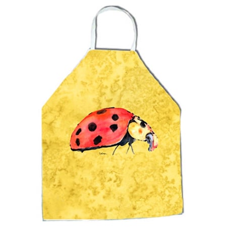 Carolines Treasures 27 H x 31 W in. Lady Bug on Yellow Apron 8867APRON
