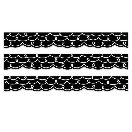 Creative Teaching Press Core Decor Loop-de-Loop on Black EZ Border, 48 Feet Per Pack, 3PK 10879