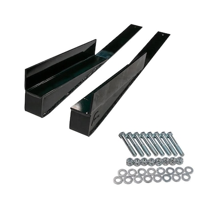 Mytee Products 3.5inx4inx45in Black Fifth Wheel Frame Ramps w/ 4in Rise for Semi Trucks Set of 2 FWFR-445