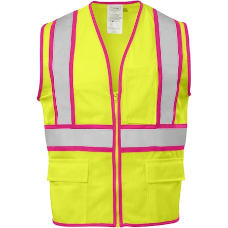 Ironwear Hi-Vis Safety Vest M Class 2 , Zipper 5 Pockets 1284-LZ-PT-MD