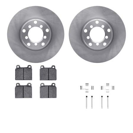 Dynamic Friction Co DFC Brake Rotor with 5000 Brake Pads and Hardware Kit 6512-63132