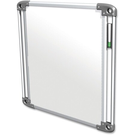 Ghent Dry Erase Board, Plastic, 27 7/8 in, 27 7/8 in, Aluminum Frame, White, Matte NEX101TM