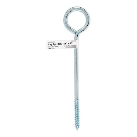 Hampton 02-3463-267 Lag Screw Eye Bolt 0.375 x 8 in., 10PK 51605