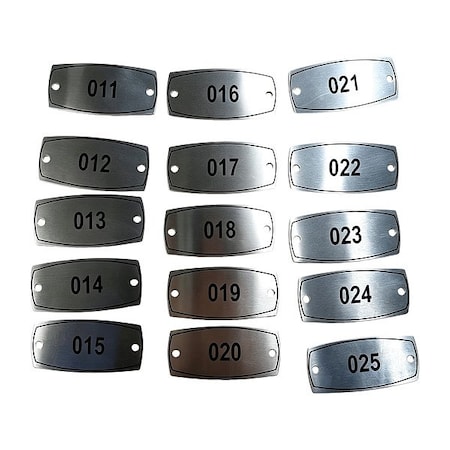 Zoro Select Number Plate, Numbers 11-25 804UN0