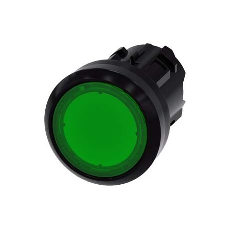 Siemens Illuminated pushbutton, 22 mm, round, plastic, green, pushbutton 3SU1001-0AB40-0AA0-ZY13