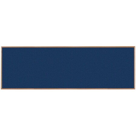 Aarco VIC Cork Bulletin Board w/ a Red Oak Frame w/ a Clear Lacquer Finish, Blueberry 48''Hx144''W OW48144214