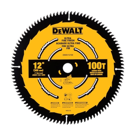 Dewalt Circular Saw Blade, Carbide, Dia 12 in DWA112100
