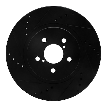 Dynamic Friction Co DFC Brake Rotor - Drilled and Slotted - Black 633-13037L