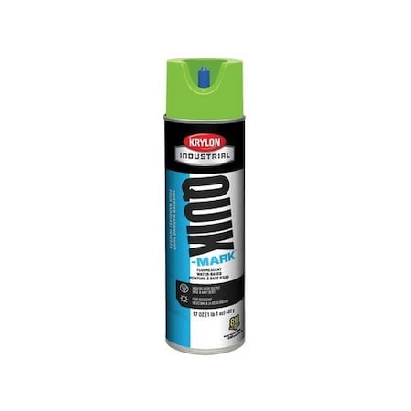 Krylon Quik-Mark WB Inverted Marking Paint, Fluorescent Safety Green, Size: 20 oz - Net Wt 17 oz, A03630004