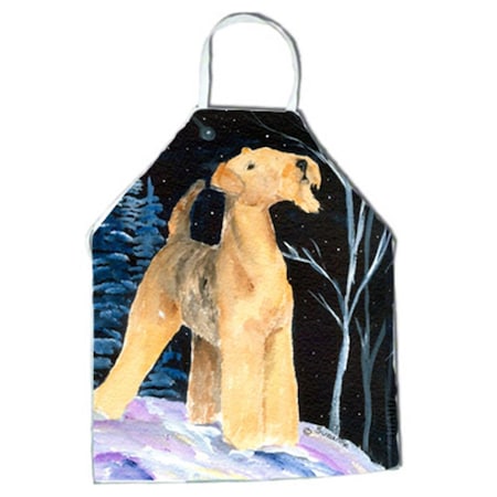 Carolines Treasures Starry Night Airedale Apron - 27 x 31 in. SS8361APRON
