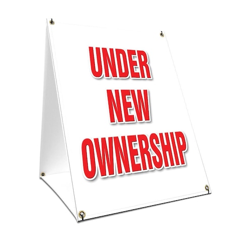Signmission Under New Ownership, 24 Inch x 18 Inch A-frame Yard Sign, Plastic Sign SBC-1824-Under New Ownership