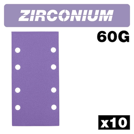 Trend Zirconium 1/3 Sheet Sanding Sheets, 60 Grit, Pack of 10, AB/THD/60Z, 10PK U*AB/THD/60Z