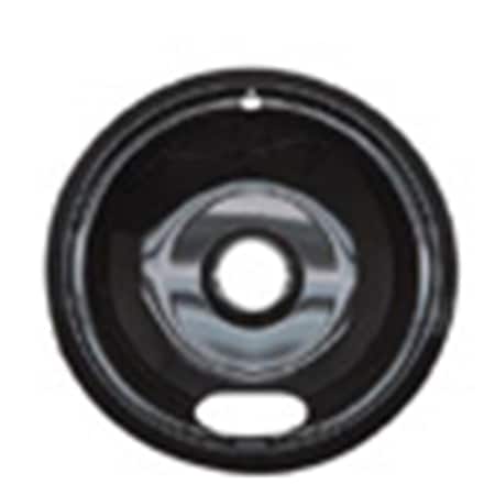 Fastfood 8in. Black Porcelain Universal Reflector Drip Bowl FA332716