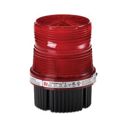 Federal Signal Warning Light, Red, Strobe Tube, 120V AC, 80 FPM, 4 3/32 in Dia., (F) 1/2 in NPT or Surface FB2PST-120R