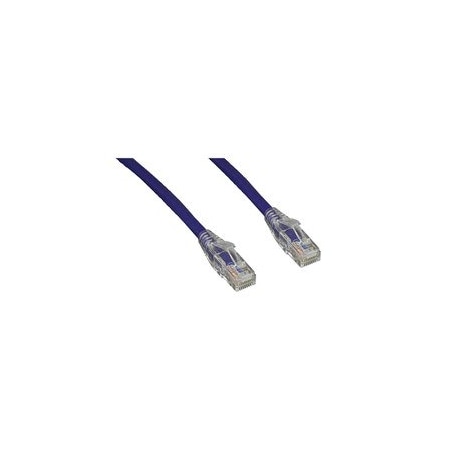 Cable Wholesale Cat6 Purple Copper Ethernet Patch Cable, Clear Finger Boot, POE Compliant, 6 inch 10X8-94100.5