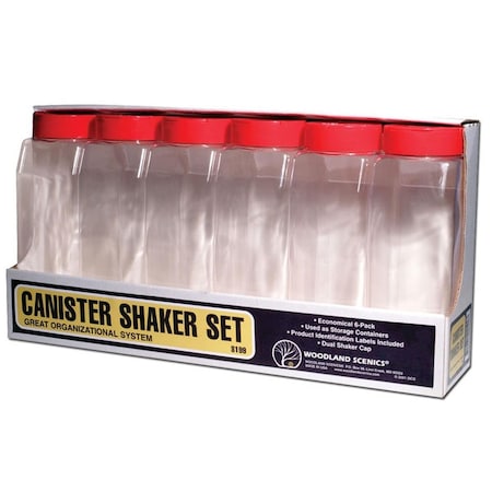 Woodland Scenics 32 oz Canister Shaker Set, 6PK WOO199