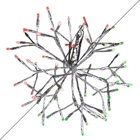 Celebrations LED Green/Red Shimmering Sphere 20 in. Hanging Decor 23-10012A