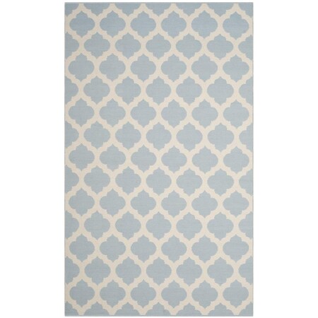 Safavieh Montauk Hand Woven Medium Rectangle Area RugLight Blue & Ivory 4 x 6 ft. MTK723K-4