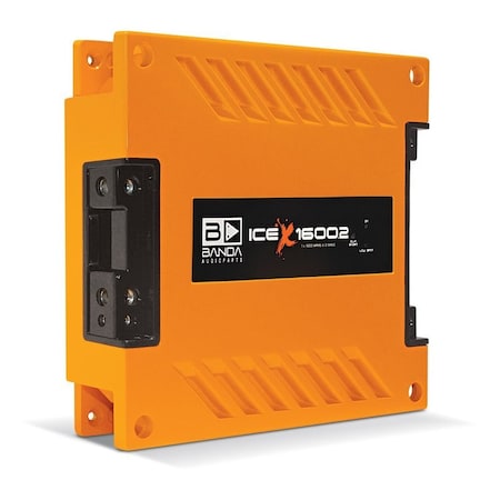 Banda One Channel 1600 Watts Max at 2 Ohm Car Audio Mono Amplifier w/Bass Boost Subsonic Filter and Low Pa ICEX1600.2ORANGE