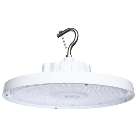Nuvo 240/200/150W LED UFO High Bay 3K/4K/5K CCT 60/80/100 Beam Angle White Finish 120-347V 65/1523