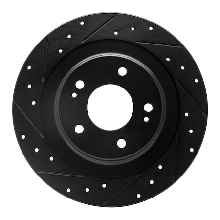 Dynamic Friction Co DFC Brake Rotor - Drilled and Slotted - Black 633-72063L