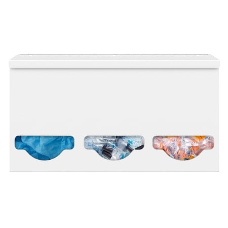 Origin Dispensing Solutions Bulk Dispenser-Triple-Steel-White BK30X04WH