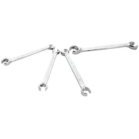 Performance Tool 4 pc. Metric Flare Nut Wrench, 15 Degree Offset, Chrome Alloy Steel W30431