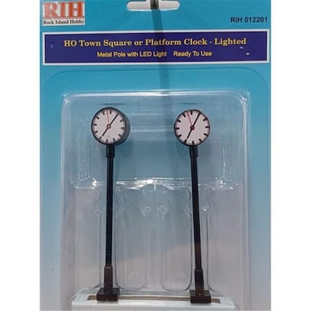 Rockisland HO Scale Town & Platform Lighted Clock RIH012201