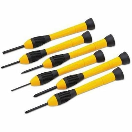 Stanley Precision Screwdriver Set, Slotted/Phillips, 6 pcs 66-052
