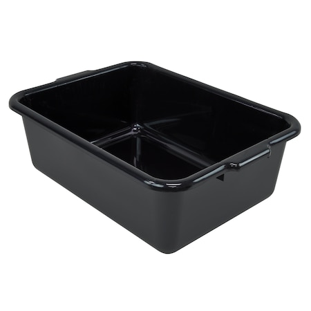 Quantum Storage Systems BUS/UTILITY TUB 21in x 15in x 7in, FLAT BOTTOM PP BLACK FSB-21157BK