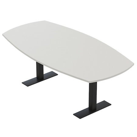 Skutchi Designs Arc Boat Conference Table With Power, 48 in W, 72 in L HAR-ABOT-48X72-T.BK-U779-NA
