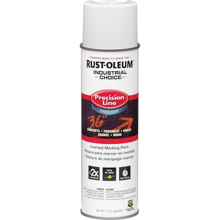 Rust-Oleum Inverted Marking Paint, 17 oz., White, Water -Based 203039