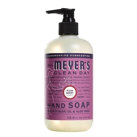 Mrs. Meyers Clean Day Hand Soap, Liquid, Plum Berry, 12.5 fl-oz Bottle 11336