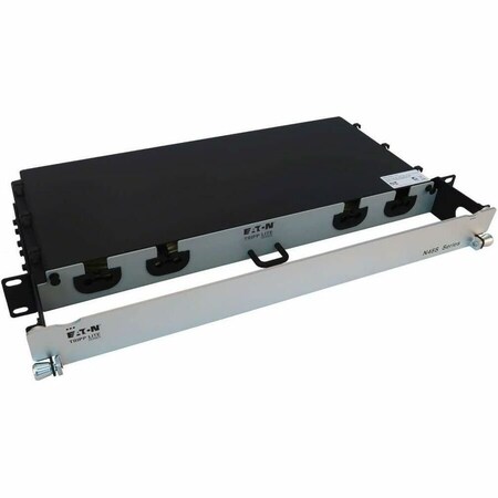 Eaton Tripp Lite Series Preloaded Fiber Panel, 1U - 2x 24F MTP/MPO-APC to 12x LC Duplex F/M 24F, RJ45 N48S-2M24L12-20