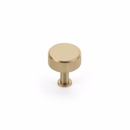 Schaub 1-1/4in Center to Center Pub House Knurled Cabinet Knob Signature Satin Brass Finish 5002-SSB