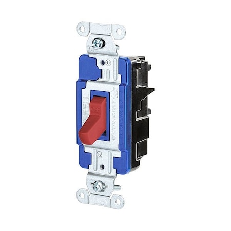 Hubbell Wall Switch, 1/2 hp, Toggle, 15 A, Red CSB315STR