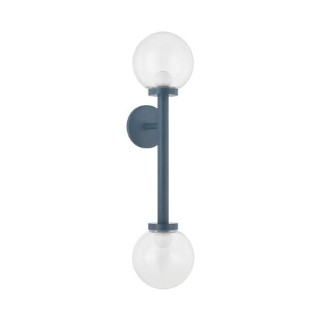 Mitzi Zoe Feldman X Sia 2 Light Wall Sconce 18 In. Slate Blue H883102-SBL