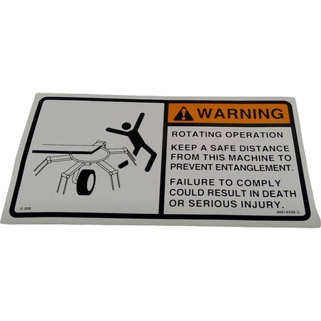 Cnh WARNING SIGN, CNH OEM 86616508 86616508