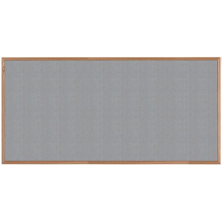 Aarco VIC Cork Bulletin Board w/ a Red Oak Frame w/ a Clear Lacquer Finish, Potato Skin 48''Hx96''W OW4896182