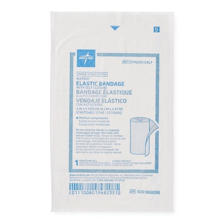 Medline Sterile Matrix Wrap Elastic Bandage with Self-Closure, 4in x 5 yd., 20PK DYNJ05154LF