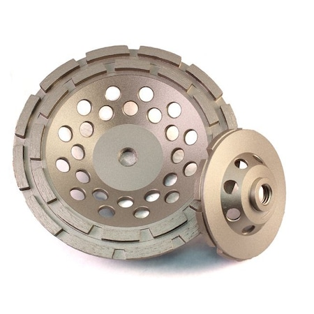 Continental Abrasives 5in x 7/8in-5/8in Premium Double Row Diamond Grinding Cup DB-00880