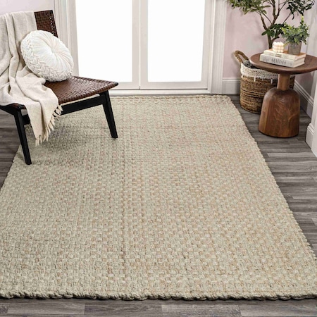 Jonathan Y Estera Hand Woven Boucle Chunky Jute Ivory 5 ft. x 8 ft. Area Rug NFR102B-5