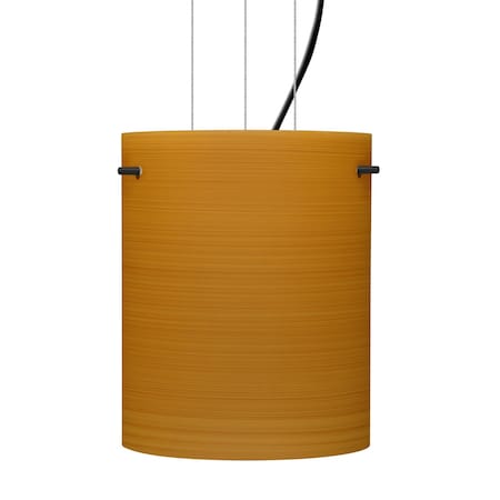 Besa Lighting Besa Tamburo 8 Cable Pendant, Oak, Black Finish, 1x 11W LED 1KG-4006OK-LED-BK